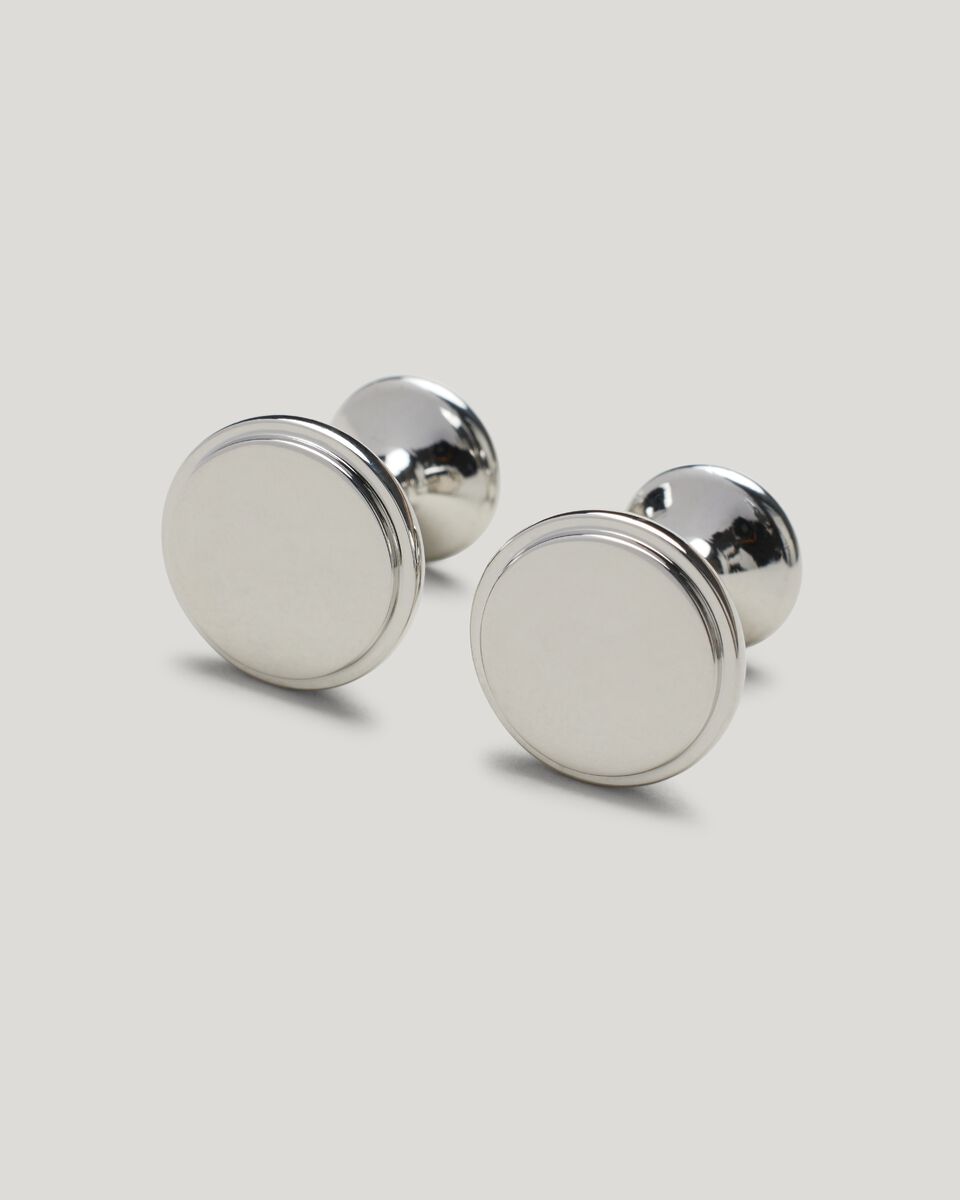 Champagne Glass Shaped Cufflinks, Silver, hi-res